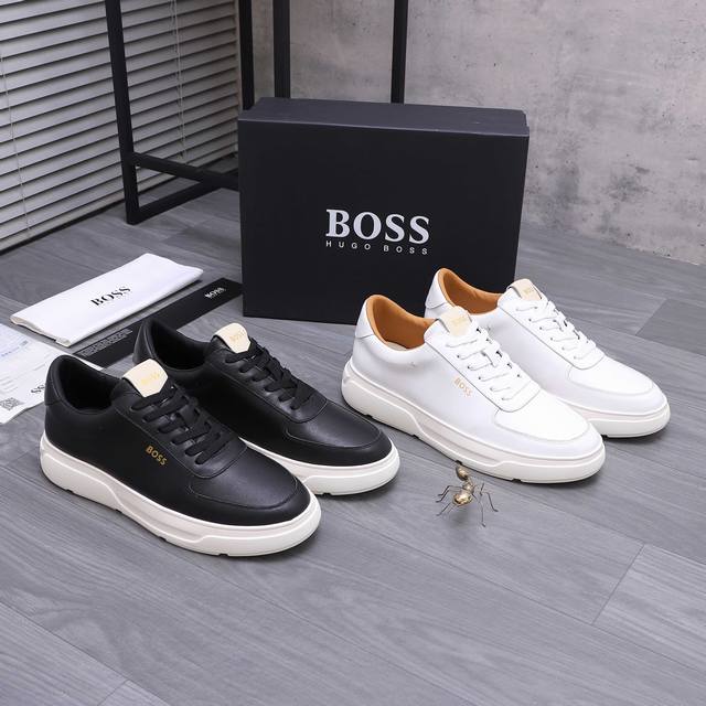 商品商标：Boss 男款休闲鞋 DDD 正码码数: 38-44 DDD 商品材料：精选优质牛皮鞋面 皮内里 橡胶大底 DDD