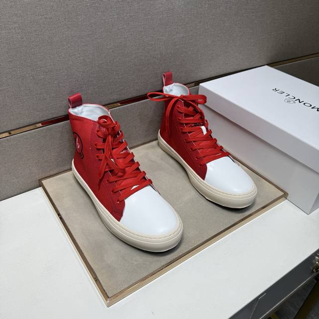 出厂价Pp 蒙口～ 男士休闲高帮鞋 2025Z柜同步发售 码数:38-44# 2个颜色鞋面选用多材质拼接真皮内里，舒适透气，鞋底：原版舒适耐磨大底，实物拍摄实物