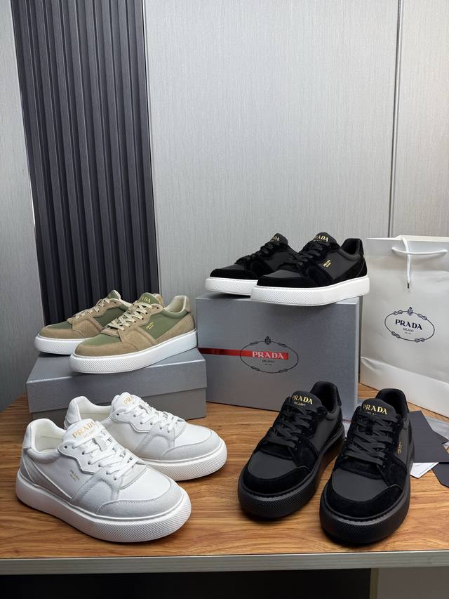 工厂P价 DDD Prada普拉达 男鞋专柜爆款，官网同步，1高品质出货原版牛皮+牛皮内里，11复刻 ，原厂原版底，38-45 45定做不退换 DDD