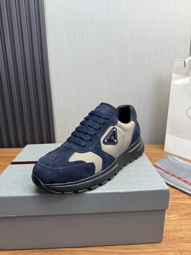 工厂P价 DDD Prada普拉达 男鞋专柜爆款，官网同步，1高品质出货原版牛皮+牛皮内里，11复刻 ，原厂原版底，38-45 45定做不退换 DDD