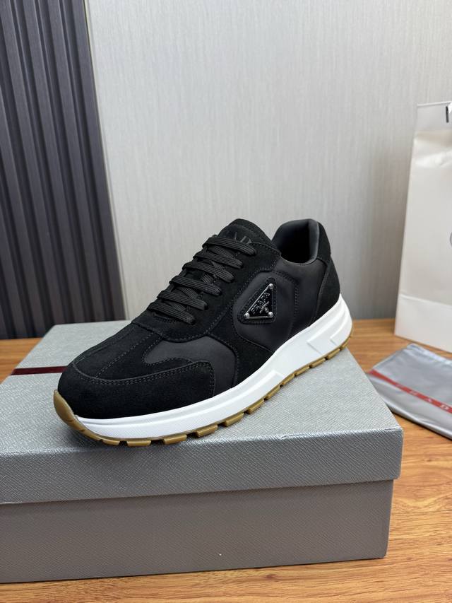 工厂P价 DDD Prada普拉达 男鞋专柜爆款，官网同步，1高品质出货原版牛皮+牛皮内里，11复刻 ，原厂原版底，38-45 45定做不退换 DDD