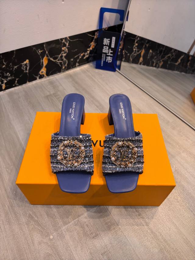 工厂P出 ，Lv 路易威登 DDD 2026春夏新款 顶级版本原版一致 DDD 专柜主打最新款 Lv 高跟拖鞋 硬货上新 DDD Bs代购级别！高级感十足！国内
