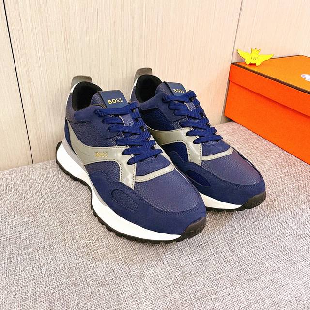 工厂P批 Boss 男鞋高端品牌 官网1：1最新力作：鞋面采用意大利进口头层牛皮搭配舒适透气内里原版防滑耐磨大底制作，让行走更加便捷舒适！独家新款，惊世之作，与