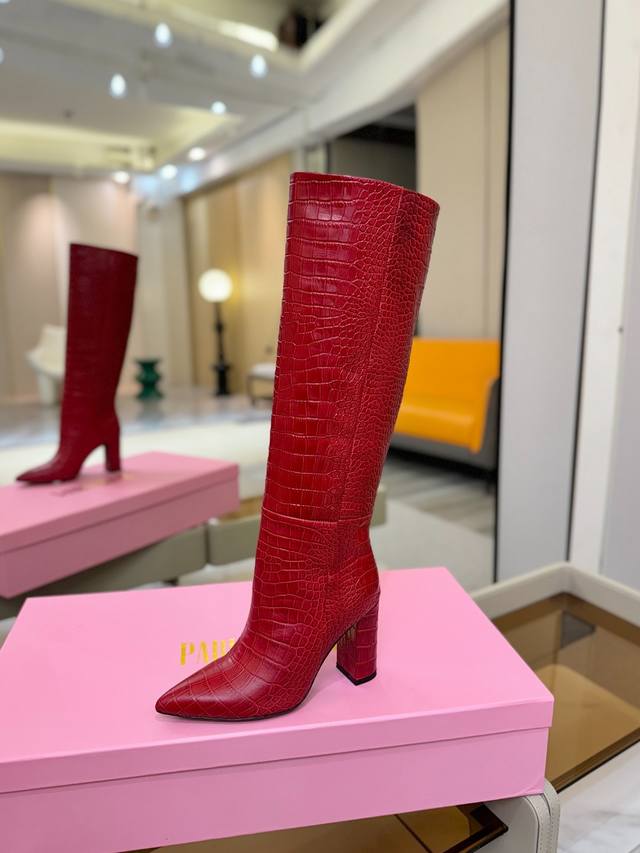 价格P： DDD DDD 德州巴黎 DDD Paris Texas DDD 鳄鱼纹粗跟长靴 DDD 优雅风格，创造不一样的感觉！ DDD 它是你鞋柜里不可缺少的