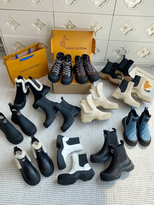 代购级Lv 短靴 皮面 羊毛 DDD