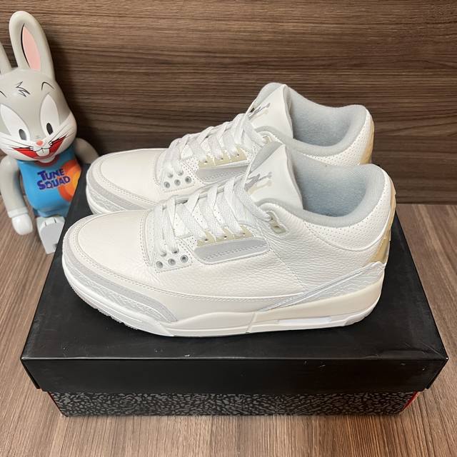 顶级版本Jordan Air Jordan3 Retro Cool Grey 小恐惧中帮复古篮球鞋男女同款灰白。 DDD 码数：36-47 含半码 DDD 编码