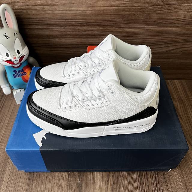 顶级版本Fragment Designxjordan Air Jordan 3 Retro Sp White 藤原浩减震防滑耐磨中帮复古篮球鞋男女同款。 DDD