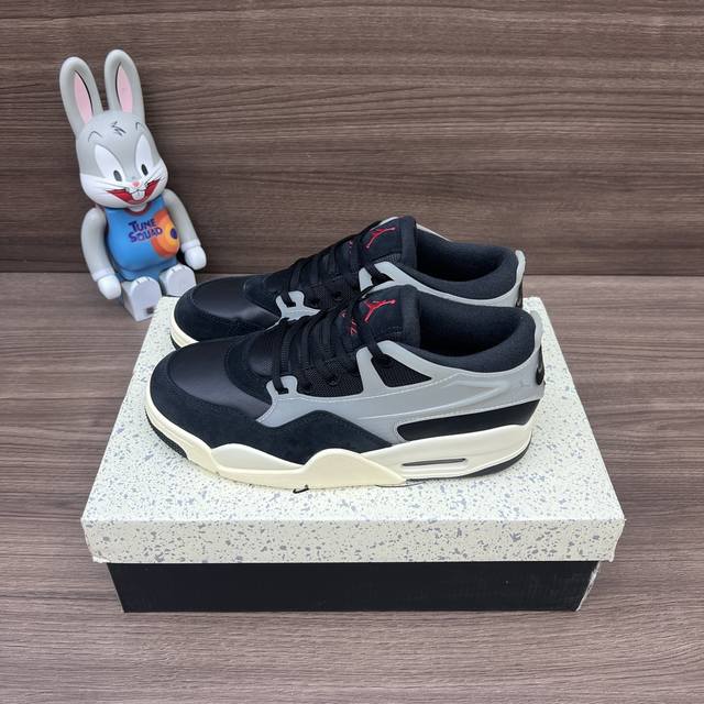 顶级版本Jordan Air Jordan 4 Rm“Black Sail 舒适百搭 防滑耐磨 低帮 复古篮球鞋男女同款。 DDD 编码: Fq7939-006
