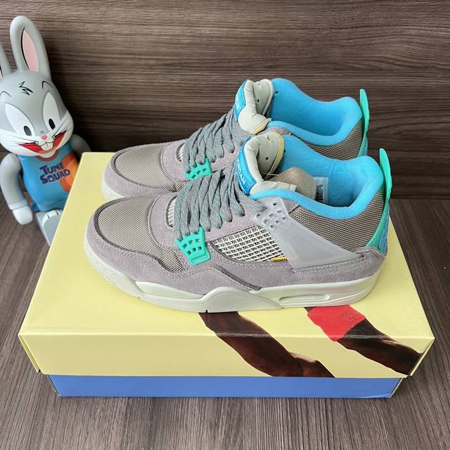 顶级版本Union La X Jordan Air Jordan 4 Taupe Haze 30周年减震低帮复古篮球鞋男女同款灰褐。 DDD 码数：36-46码
