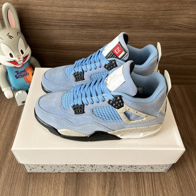 顶级版本Jordanair Jordan4 Retro University Blue 减震防滑耐磨中帮 复古篮球鞋男款大学蓝。 DDD 码数：36-46码 含