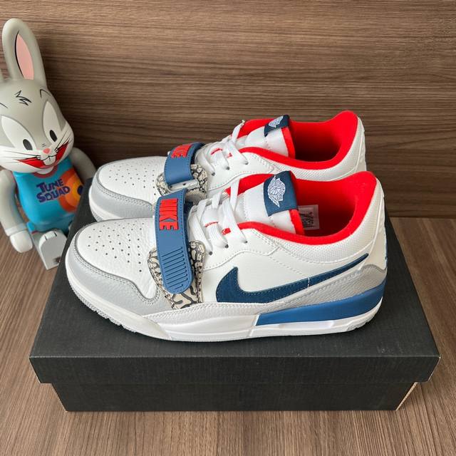 顶级版本Jordan Legacy 312 Cny Year Of The Rabbit 减震耐磨防滑低帮复古篮球鞋白蓝。 DDD 码数：36-47 含半码 D