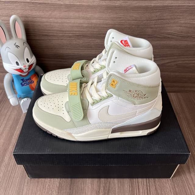 顶级版本Jordan Legacy 312 Cny Year Of The Rabbit 减震耐磨防滑高帮复古篮球鞋白绿色。 DDD 码数：36-47 含半码