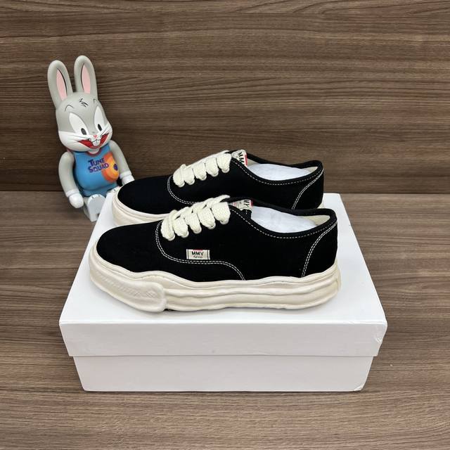 Mihara Yasuhiro三原康裕 Baker 时尚圆头 低帮 帆布鞋 男女同款 黑白色！ DDD 码数:35-45码 DDD