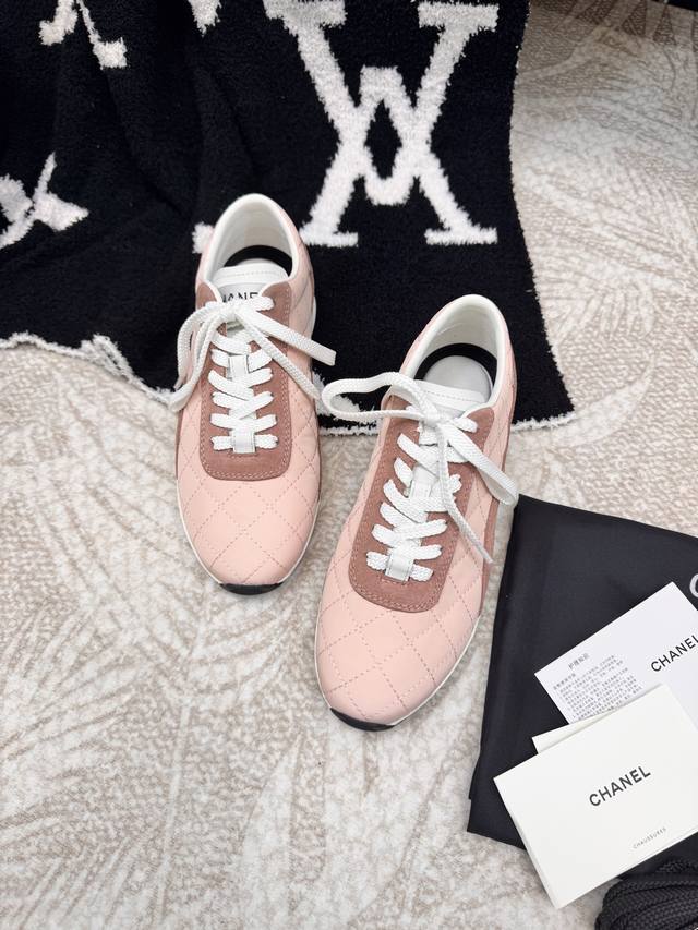 Size: 女款35-40 DDD Chanel香奶奶菱格纹棒球鞋 网球鞋 休闲 运动鞋 DDD 原版购入开发 做货 小香最新隐藏款网球鞋软菱格纹 柔软小羊皮配