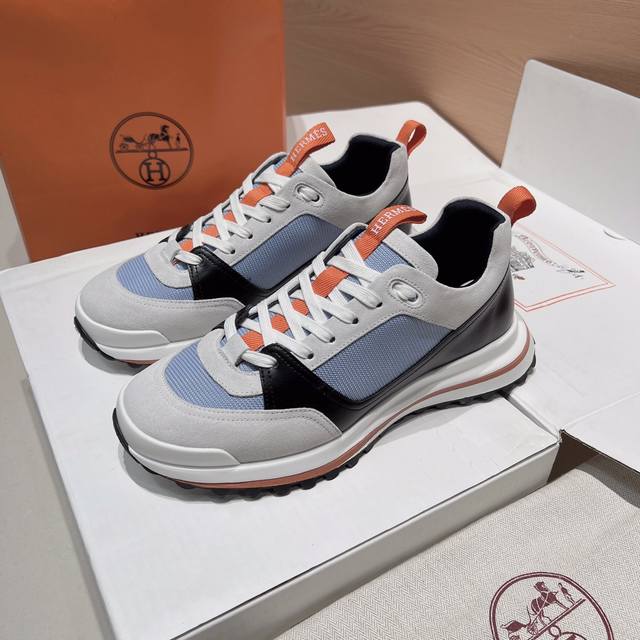 男款20 莞货 Hermes家25Ss秋冬新品！经典靴型+英伦拼色设计，进口小牛皮，经典耐看！原版倒模楦型，极致1:1形体，进口高端牛皮呈现出精致质感！ DDD