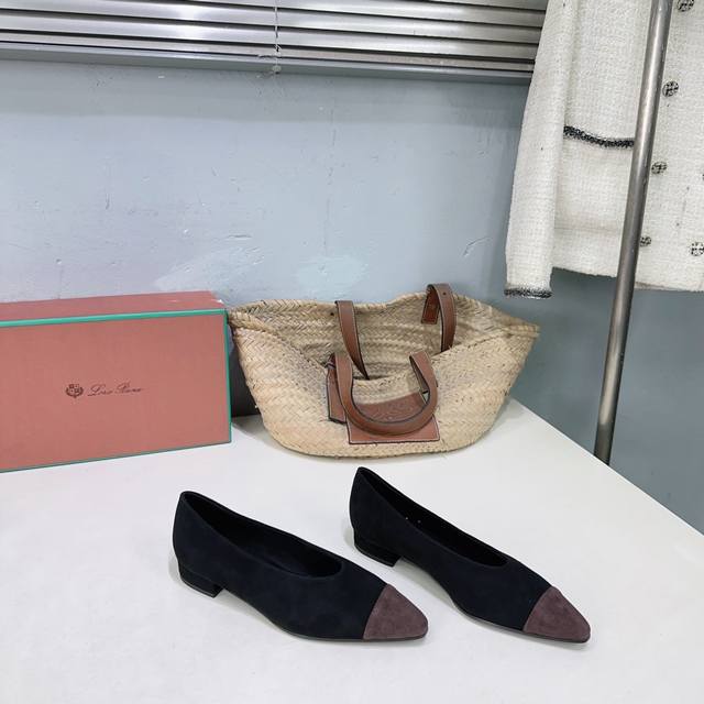 高品质出厂羊绒 ！小众潮牌顶级品质！Loro Piana 乐悠翩雅 26春夏女巫复古羊绒平跟乐福鞋拼色单鞋！ DDD Lp是意大利顶级奢侈品牌 低调奢华 设计都