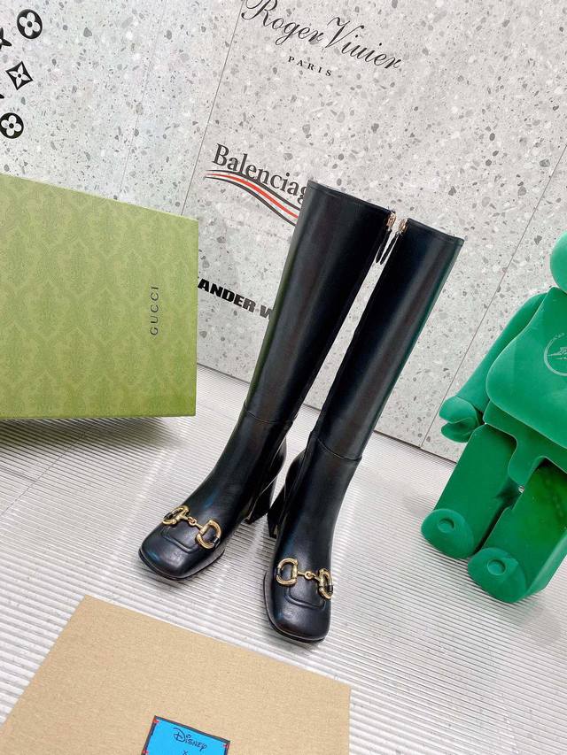 出厂价P 顶级版本 DDD Gucc*I古驰秋季新款 DDD 马衔扣拉链高靴 DDD 原版开模拆卸打造，所有细节五金全部对版开模中古风格，经典之作，高端大气上档