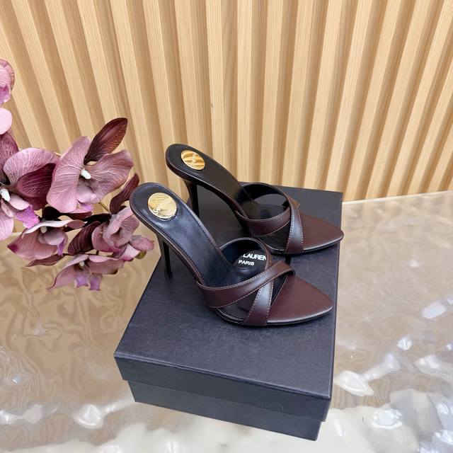 圣罗兰Saint Lauren* 25Ss新Ysl Logo高跟鞋拖 DDD DDD Ysl走秀款高跟鞋 各种小裙子搭配起来 完全不挑脚型哦 Ysl Logo跟