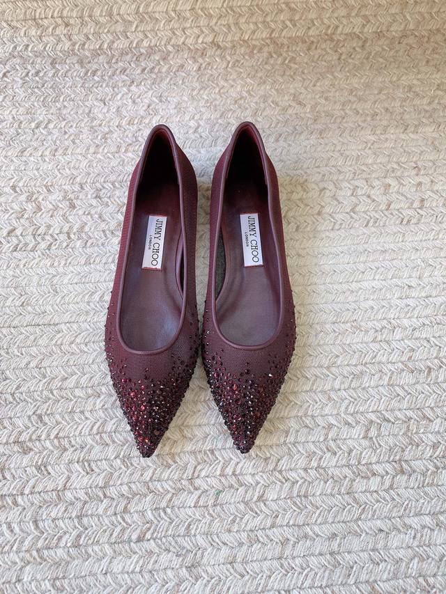 Jimmy Cho* 新款水晶网眼布尖头高跟鞋 DDD 原版套楦 顶级版本 DDD 材质 DDD 鞋面：定制网眼布烫钻 DDD 内里：进口羊皮里 DDD 码数：