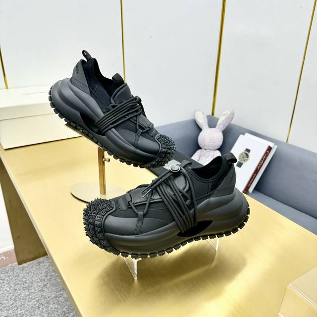 顶级版本 Armani 阿玛尼2024新款男鞋 轮胎底+抽绳设计成为今年最炫酷潮鞋，独家私模大底 1:1复刻 顶级品质 39-45