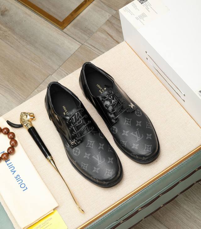 实价 水染牛里 Louis Vuitton* 高端 路易威登 2023年专柜最新款 正装商务皮鞋原版最高品质！进口意大利小牛皮面料牛皮内里 原版大底 正装码数:
