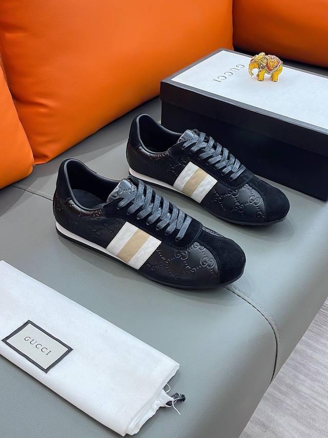 商品名称：Gucci 古驰 正规码数: 38-44 休闲鞋 商品材料：精选 进口牛皮鞋面，柔软羊皮内里；原厂大底。