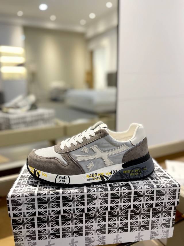 价格： 普瑞米亚达 Premiata Lander Trainers 兰诺系列米字低帮复古百搭 休闲训练运动鞋 premiata是意大利品牌。PREMIATA依