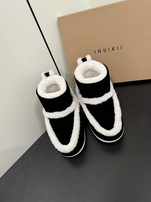 小众品牌INUIKII 24秋冬雪地靴 忘了ugg吧，时髦人都在穿INUIKII雪地靴，内增3cm，万人大秀的丑萌雪地靴重新翻红，不分左右 看着巨无霸巨显瘦还暖