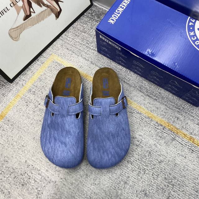 出厂价 2024早春新款Birkenstock勃肯拖鞋单鞋系列 ，鞋面原版高丝光羊京，垫脚内里纯牛皮，私模大底 Size：35-40