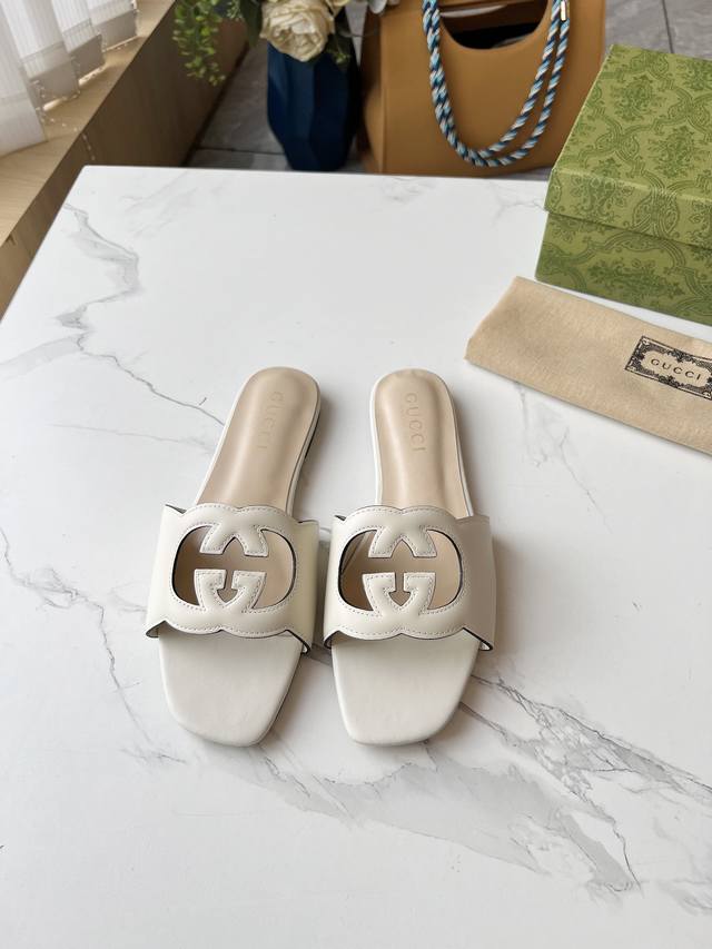 古驰新款，牛皮面料，绵羊内里，码数35-44码 皮底加40