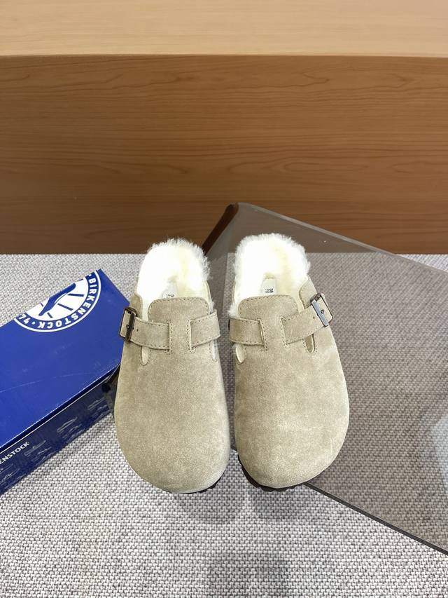 Birkenstock 秋冬经典款 勃肯拖毛里 自带优雅气质 轻松拿捏绅雅格调 进口皮毛一体鞋面 原版开模大底 澳大利亚进口羊毛里 码数：35-40 40定做
