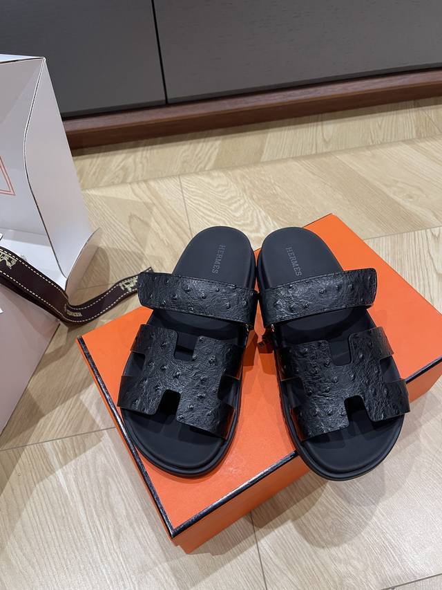顶级品质 配飞机盒 Herm**二舅拖New Colors新色 麂皮牛皮各种面里包料羊皮 非超纤Size35 36 37 38 39订40.41.不退换