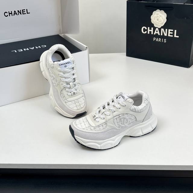 最新款 顶级品质！海外版！香奈儿 CHANEL 25sshuo阔型老爹鞋系列运动鞋 各大博主社交日推款认准我家细节实拍这季新款简直闭眼入，上脚狂好看，率性的休闲